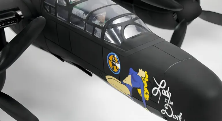 EU Stock Only! Dynam P-61 Black Widow 4S Twin Engine RC Warbird Plane 1500mm w/ Flaps