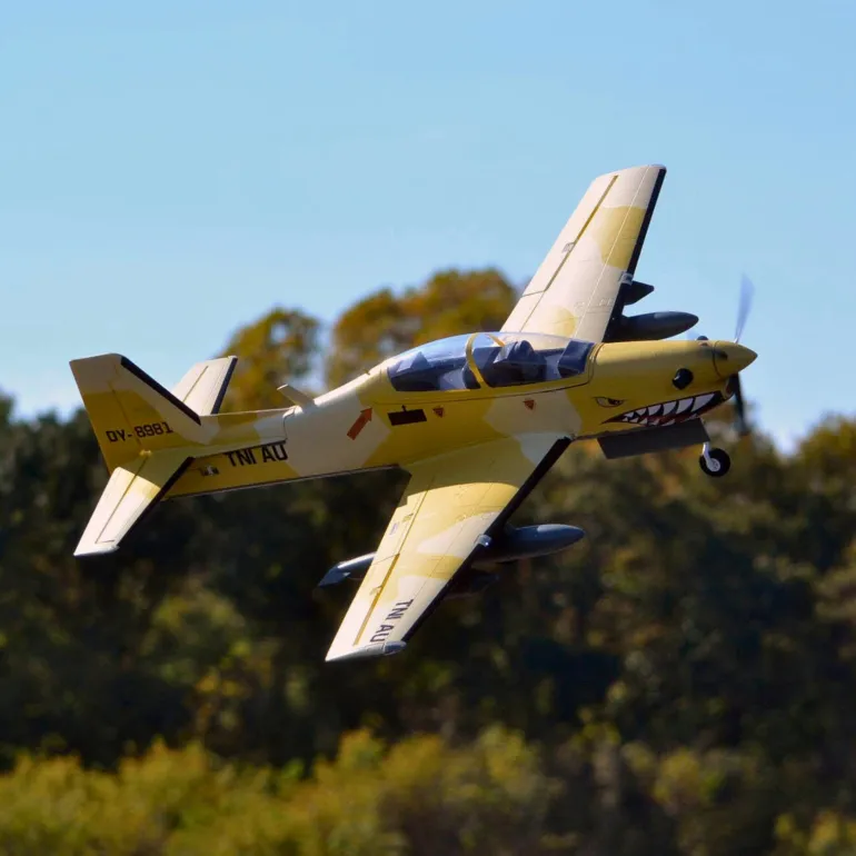 🌟🎉 Exciting New Release! Dynam EMB-312 Tucano 4S RC Scale Plane 1.3m w/ Flaps