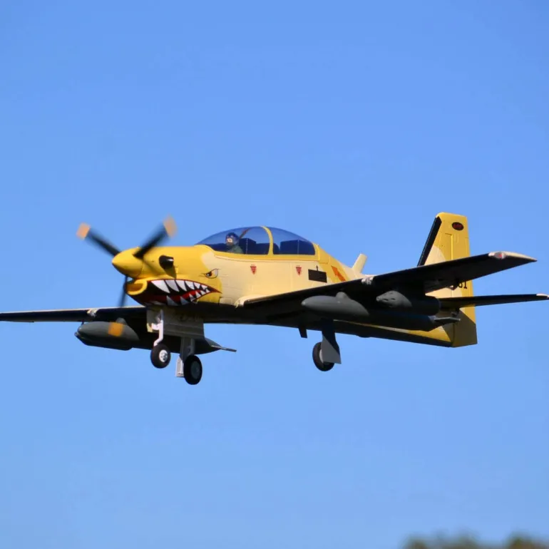 🌟🎉 Exciting New Release! Dynam EMB-312 Tucano 4S RC Scale Plane 1.3m w/ Flaps
