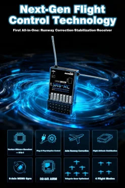 🌟🎉 New Release! Detrum SR6-RC 6CH 2.4GHz Receiver w/ iStone 6-Axis Stabilization & Runway Correction