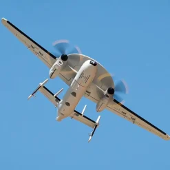 🌟🎉 New Release! Dynam E-2C Hawkeye AEW 1500mm Twin-Engine 360° Rotating Radar RC Scale Airplane