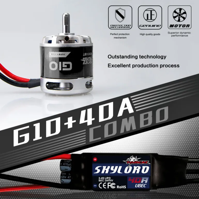 TomCat G10 3514-1150KV Motor w/ Skylord 40A ESC Combo Set