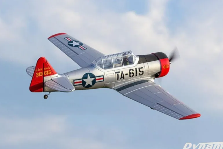 ✨🔄 Upgraded! Dynam AT-6 Texan V3 4S RC Warbird Plane 1400mm Wingspan w/ 3 Flaps