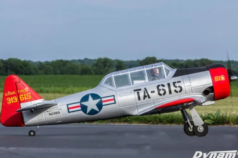 ✨🔄 Upgraded! Dynam AT-6 Texan V3 4S RC Warbird Plane 1400mm Wingspan w/ 3 Flaps
