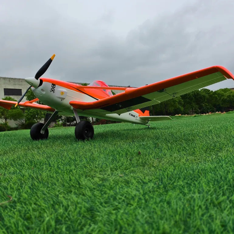✨🔄 Upgraded! Dynam Cessna 188 Crop Duster V2 Orange 4S STOL RC Scale Plane 1.5m w/ Rubber Wheel