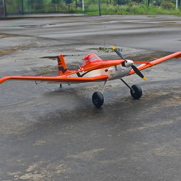 ✨🔄 Upgraded! Dynam Cessna 188 Crop Duster V2 Orange 4S STOL RC Scale Plane 1.5m w/ Rubber Wheel
