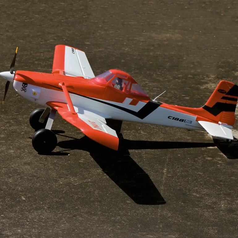 ✨🔄 Upgraded! Dynam Cessna 188 Crop Duster V2 Orange 4S STOL RC Scale Plane 1.5m w/ Rubber Wheel