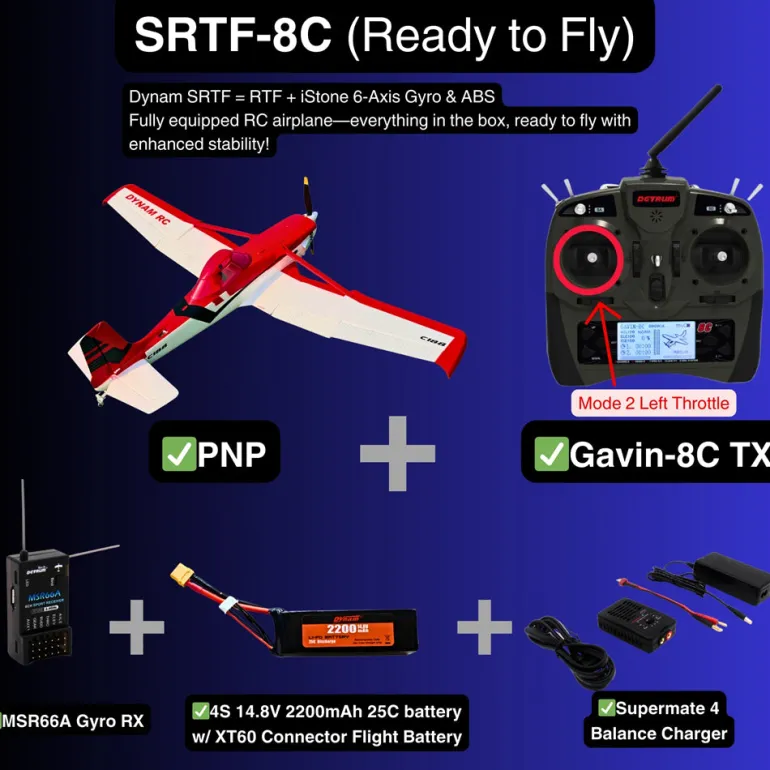 ✨🔄 Upgraded! Dynam Cessna 188 Crop Duster V2 Red 4S STOL RC Scale Plane 1.5m w/ Rubber Wheel