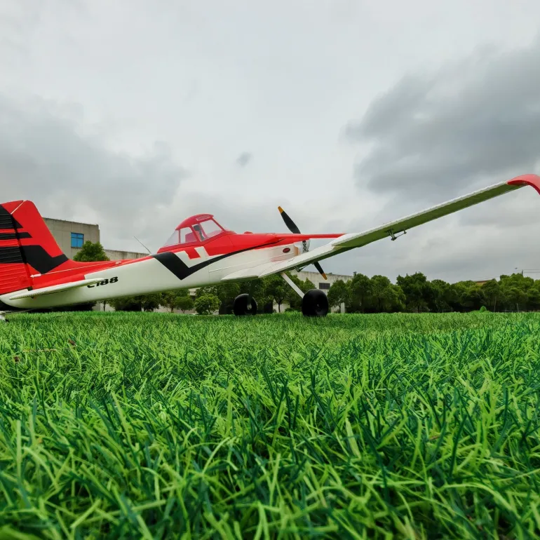 ✨🔄 Upgraded! Dynam Cessna 188 Crop Duster V2 Red 4S STOL RC Scale Plane 1.5m w/ Rubber Wheel