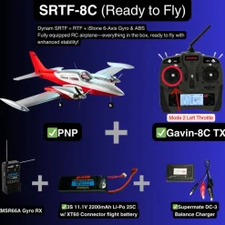 ✨🔄 Upgraded! Dynam Cessna 310 Grand Cruiser V3 Red 4S Twin Motor RC Scale Plane 1300mm 51