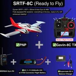 ✨🔄 Upgraded! Dynam Cessna 310 Grand Cruiser V3 Red 4S Twin Motor RC Scale Plane 1300mm 51