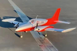 ✨🔄 Upgraded! Dynam Cessna 310 Grand Cruiser V3 Red 4S Twin Motor RC Scale Plane 1300mm 51