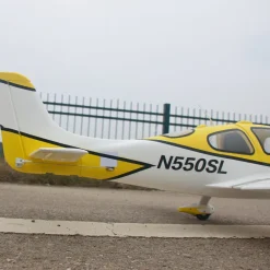 ✨🔄 Upgraded! Dynam Cirrus SR22 V3 Trainer 3S/4S Yellow RC Beginner Scale Plane 1.4m w/ Flaps