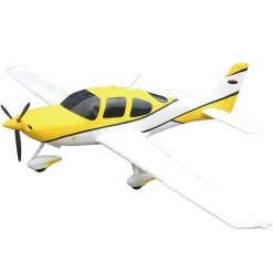 ✨🔄 Upgraded! Dynam Cirrus SR22 V3 Trainer 3S/4S Yellow RC Beginner Scale Plane 1.4m w/ Flaps