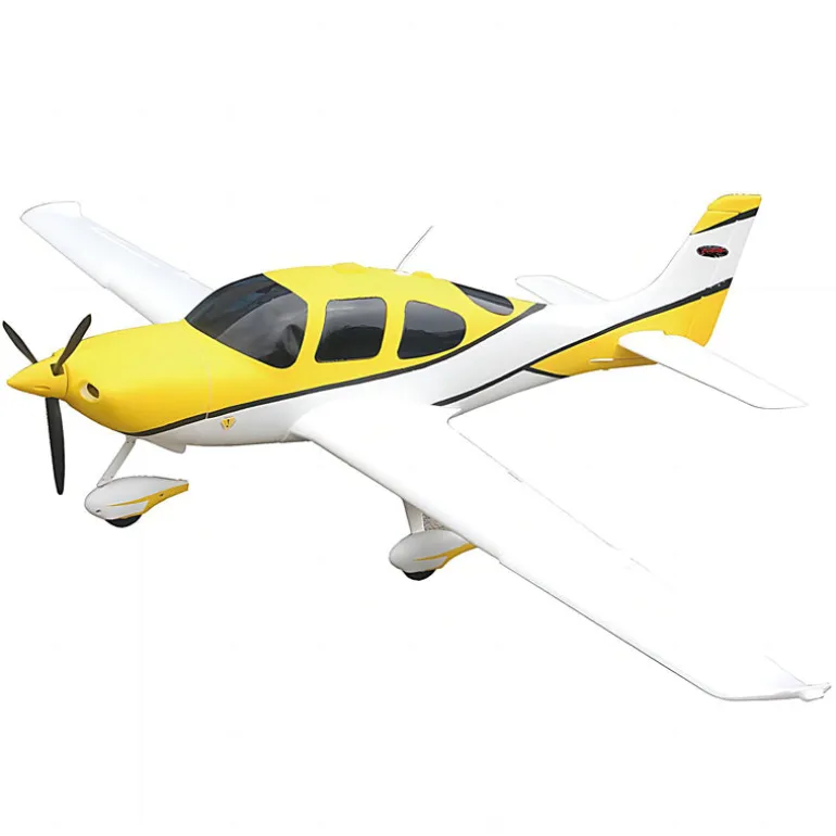 ✨🔄 Upgraded! Dynam Cirrus SR22 V3 Trainer 3S/4S Yellow RC Beginner Scale Plane 1.4m w/ Flaps