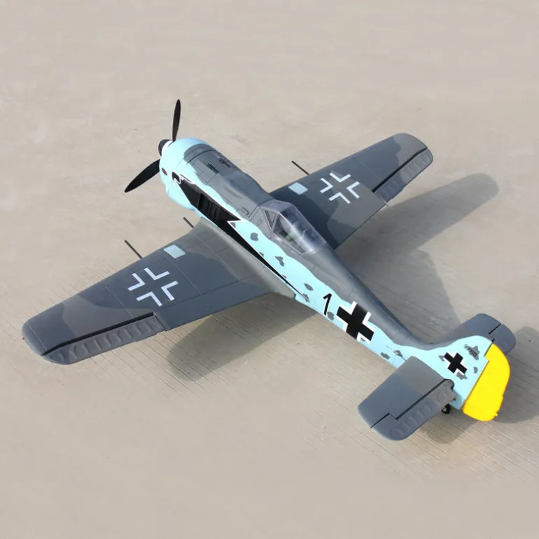 ✨🔄 Upgraded! Dynam Focke Wulf FW-190 V3 4S RC Warbird Plane 1300mm w/ Flaps