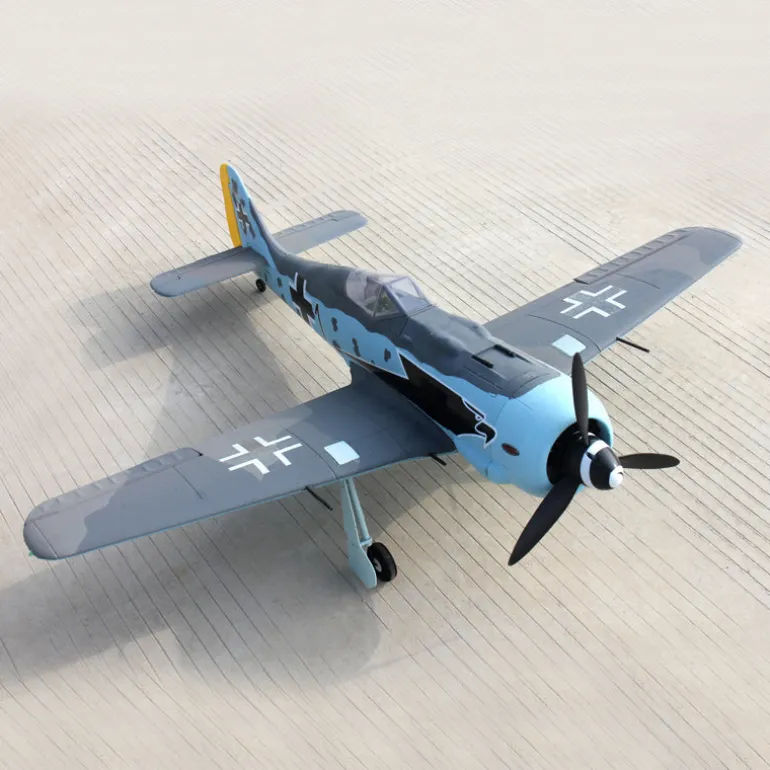 ✨🔄 Upgraded! Dynam Focke Wulf FW-190 V3 4S RC Warbird Plane 1300mm w/ Flaps
