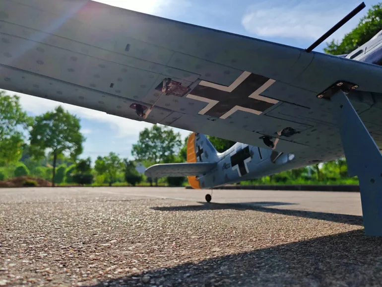 ✨🔄 Upgraded! Dynam Focke Wulf FW-190 V3 4S RC Warbird Plane 1300mm w/ Flaps