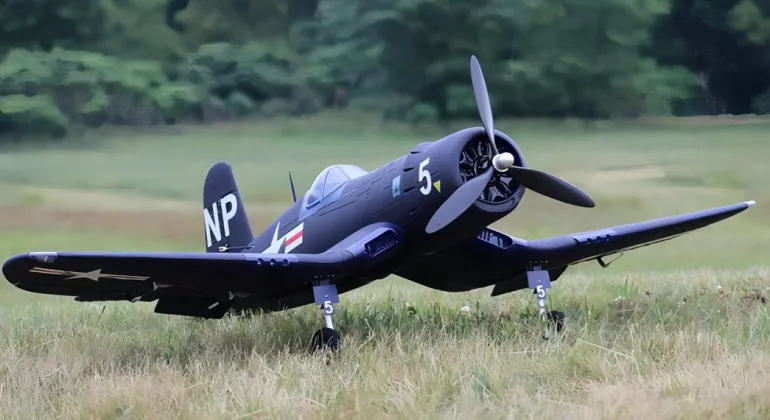✨🔄 Upgraded! Dynam F4U Corsair V3 4S RC Warbird Plane 1300mm w/ Flaps
