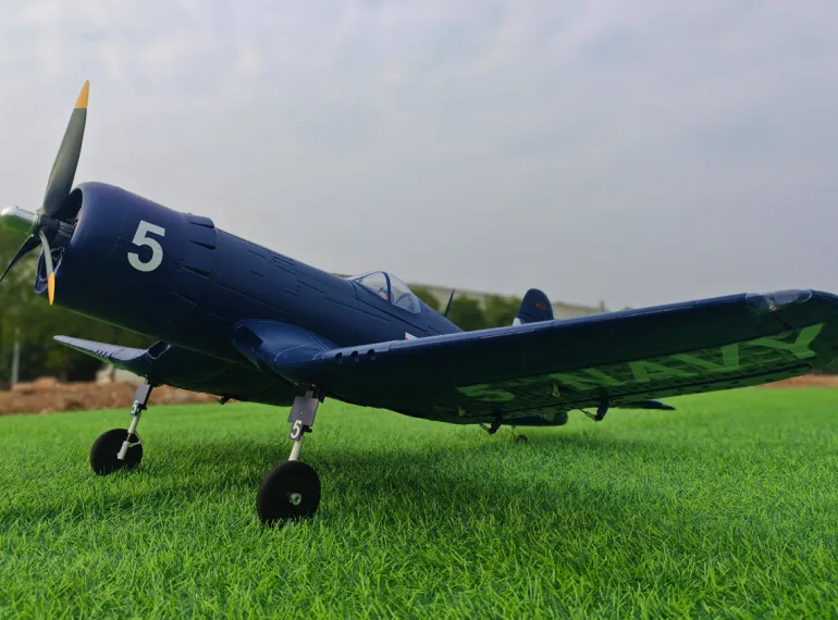 ✨🔄 Upgraded! Dynam F4U Corsair V3 4S RC Warbird Plane 1300mm w/ Flaps
