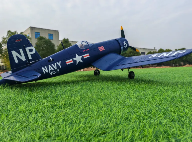 ✨🔄 Upgraded! Dynam F4U Corsair V3 4S RC Warbird Plane 1300mm w/ Flaps