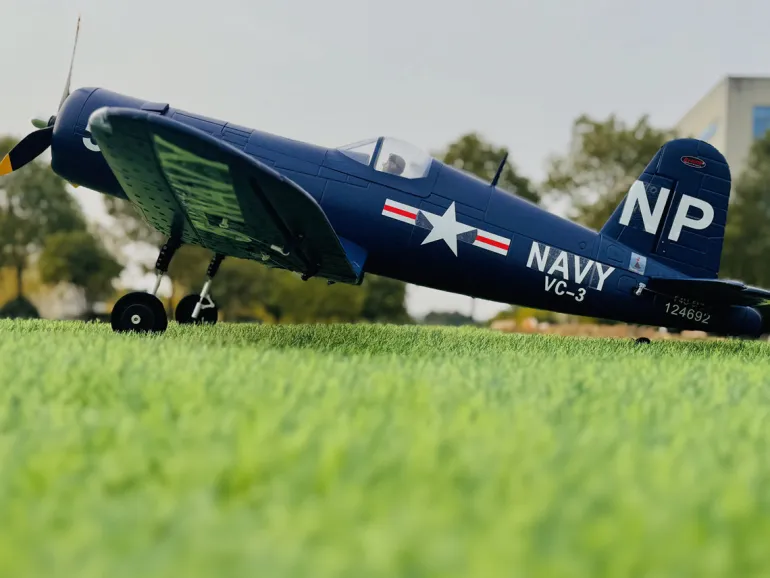 ✨🔄 Upgraded! Dynam F4U Corsair V3 4S RC Warbird Plane 1300mm w/ Flaps