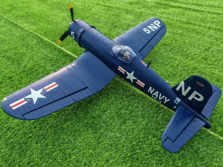 ✨🔄 Upgraded! Dynam F4U Corsair V3 4S RC Warbird Plane 1300mm w/ Flaps