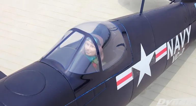 ✨🔄 Upgraded! Dynam F4U Corsair V3 4S RC Warbird Plane 1300mm w/ Flaps