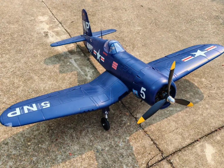 ✨🔄 Upgraded! Dynam F4U Corsair V3 4S RC Warbird Plane 1300mm w/ Flaps