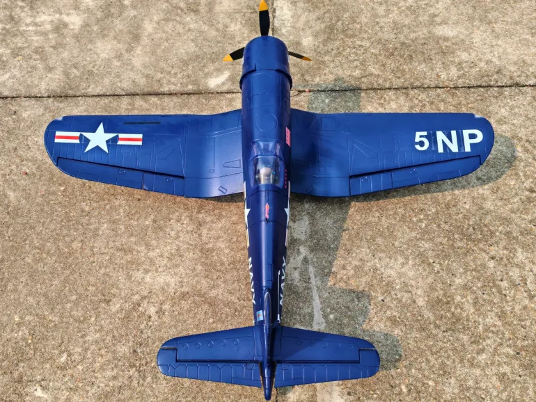 ✨🔄 Upgraded! Dynam F4U Corsair V3 4S RC Warbird Plane 1300mm w/ Flaps