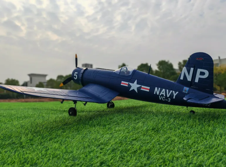 ✨🔄 Upgraded! Dynam F4U Corsair V3 4S RC Warbird Plane 1300mm w/ Flaps