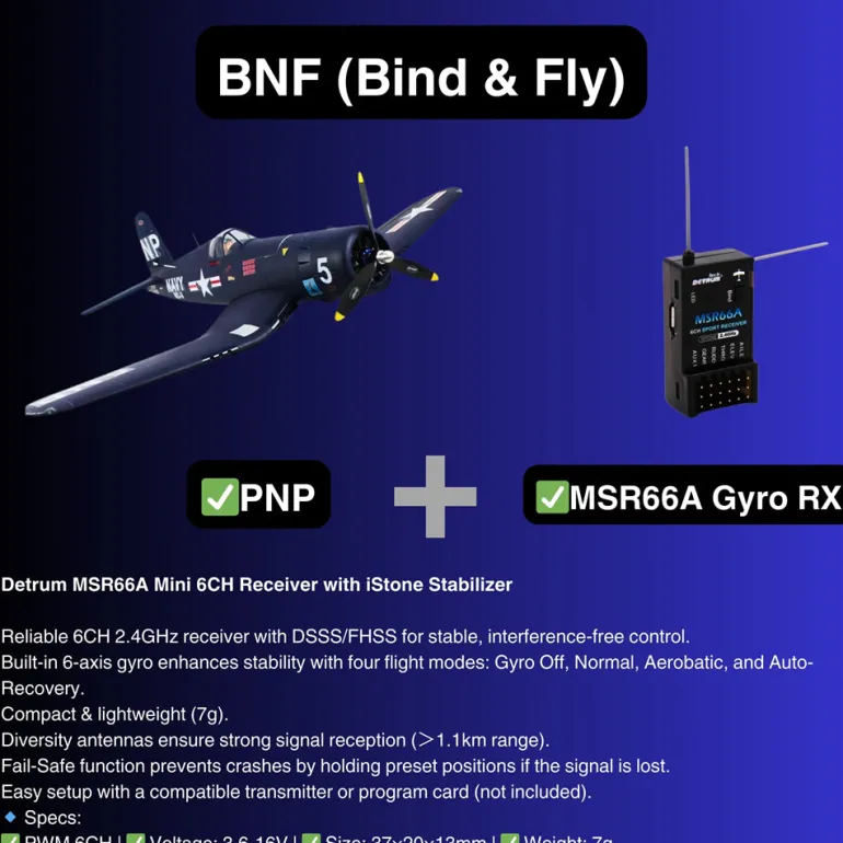 ✨🔄 Upgraded! Dynam F4U Corsair V3 4S RC Warbird Plane 1300mm w/ Flaps