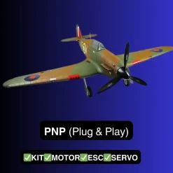 ✨🔄 Upgraded! Dynam Hawker Hurricane V3 4S RC Warbird Plane 1250mm w/ Flaps