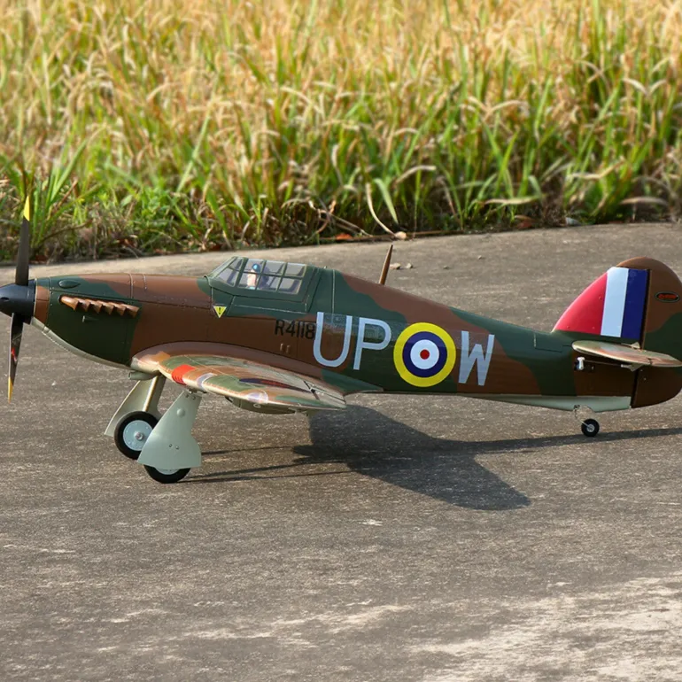 ✨🔄 Upgraded! Dynam Hawker Hurricane V3 4S RC Warbird Plane 1250mm w/ Flaps