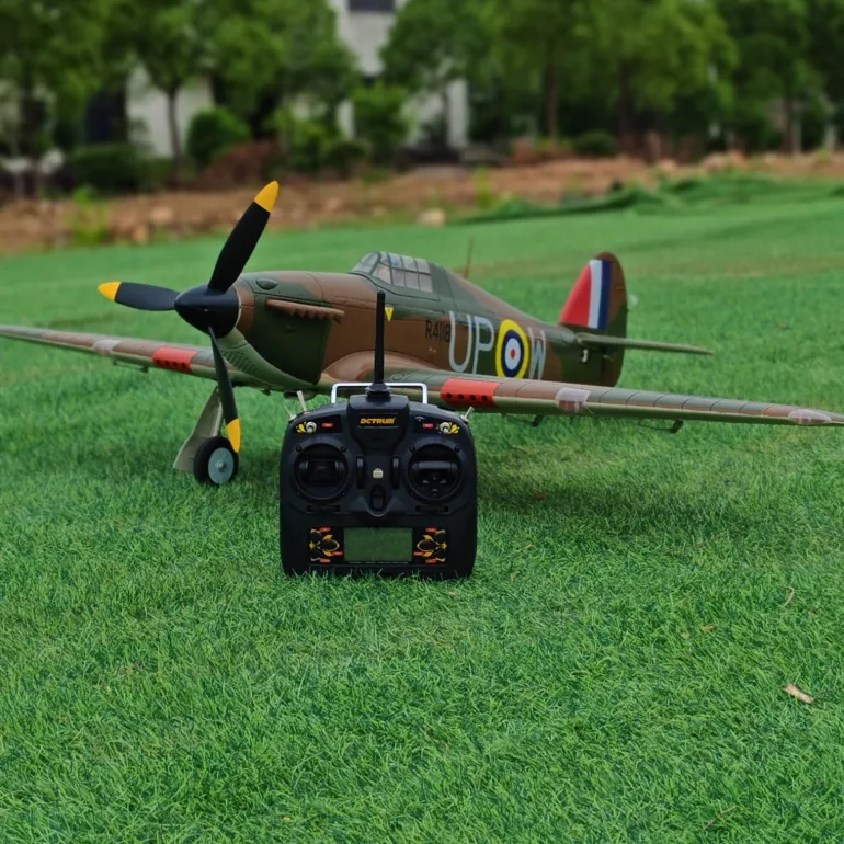 ✨🔄 Upgraded! Dynam Hawker Hurricane V3 4S RC Warbird Plane 1250mm w/ Flaps