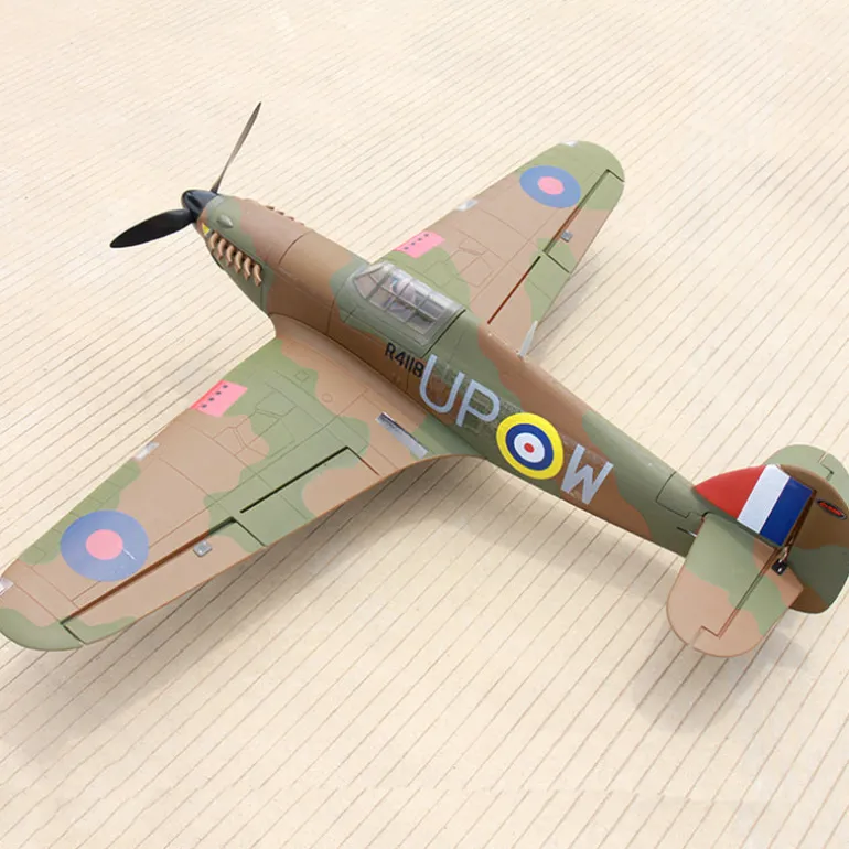 ✨🔄 Upgraded! Dynam Hawker Hurricane V3 4S RC Warbird Plane 1250mm w/ Flaps