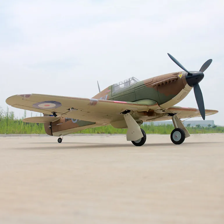 ✨🔄 Upgraded! Dynam Hawker Hurricane V3 4S RC Warbird Plane 1250mm w/ Flaps