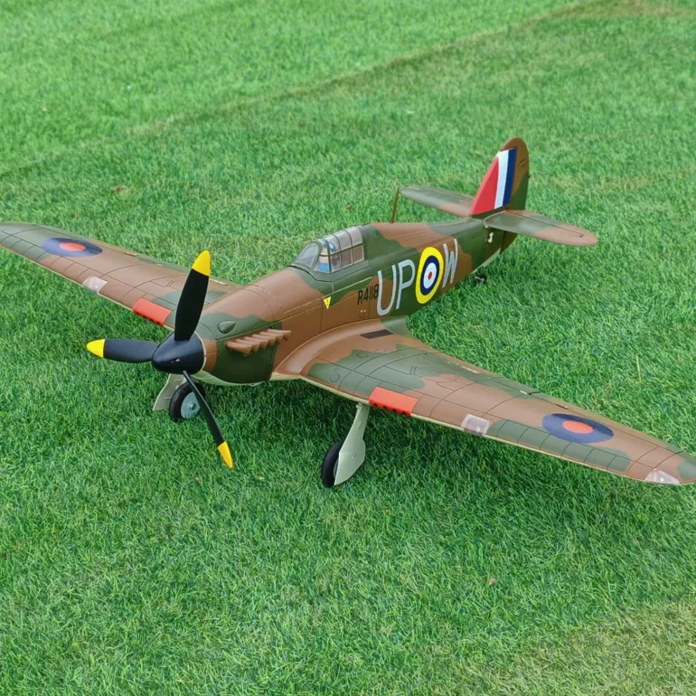 ✨🔄 Upgraded! Dynam Hawker Hurricane V3 4S RC Warbird Plane 1250mm w/ Flaps