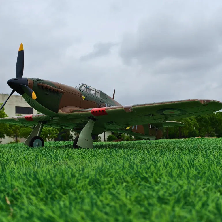 ✨🔄 Upgraded! Dynam Hawker Hurricane V3 4S RC Warbird Plane 1250mm w/ Flaps