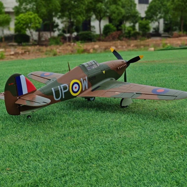 ✨🔄 Upgraded! Dynam Hawker Hurricane V3 4S RC Warbird Plane 1250mm w/ Flaps