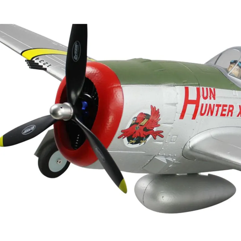 ✨🔄 Upgraded! Dynam P-47D Thunderbolt V2 4S RC Warbird Plane 1220mm w/ Flaps