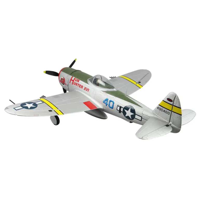 ✨🔄 Upgraded! Dynam P-47D Thunderbolt V2 4S RC Warbird Plane 1220mm w/ Flaps