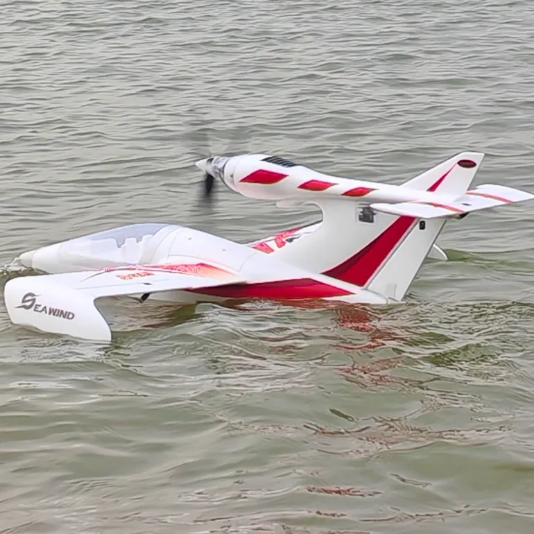 ✨🔄 Upgraded! Dynam Seawind V2 Red 4S RC Beginner Seaplane 1220mm Wingspan w/o Landing Gear