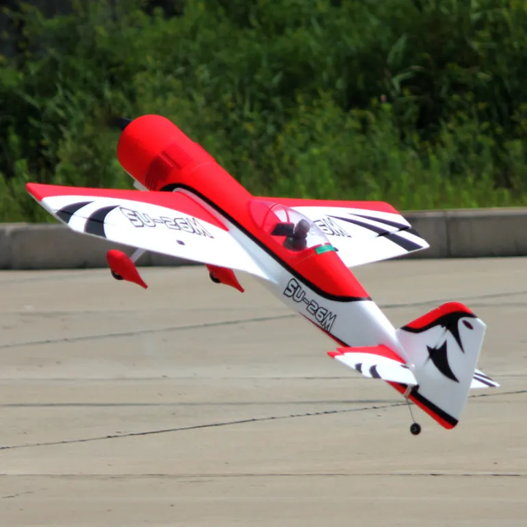 ✨🔄 Upgraded! Dynam Sukhoi SU-26M V2 Red 4S Aerobatic 3D Sport Plane 1200mm Wingspan