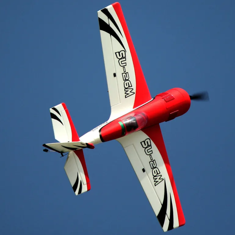 ✨🔄 Upgraded! Dynam Sukhoi SU-26M V2 Red 4S Aerobatic 3D Sport Plane 1200mm Wingspan