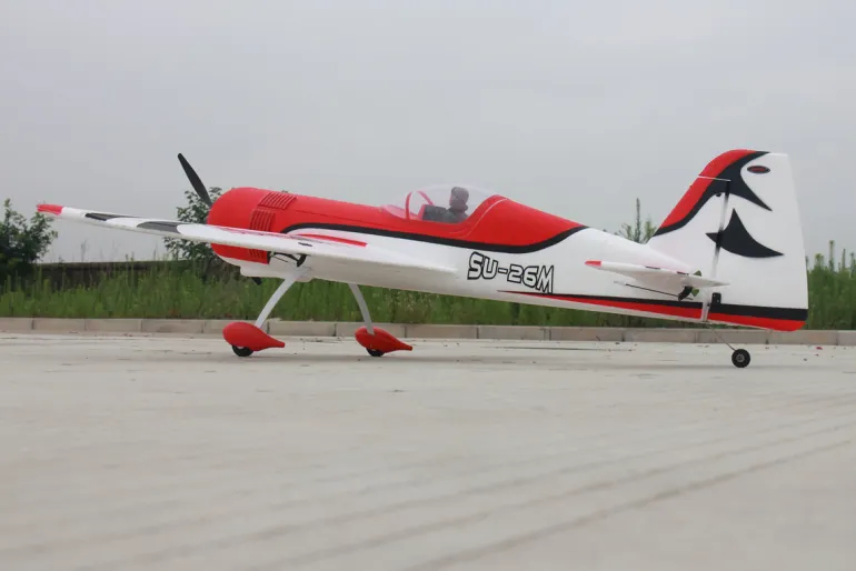 ✨🔄 Upgraded! Dynam Sukhoi SU-26M V2 Red 4S Aerobatic 3D Sport Plane 1200mm Wingspan