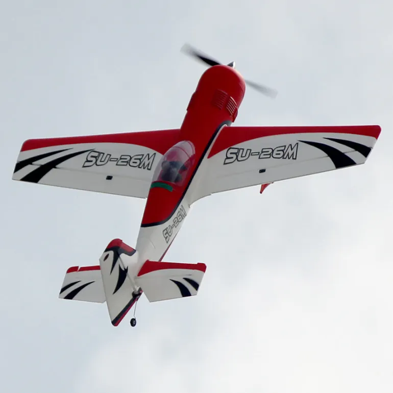 ✨🔄 Upgraded! Dynam Sukhoi SU-26M V2 Red 4S Aerobatic 3D Sport Plane 1200mm Wingspan