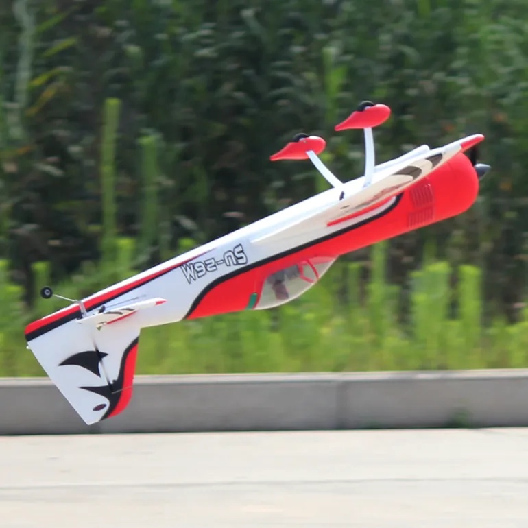 ✨🔄 Upgraded! Dynam Sukhoi SU-26M V2 Red 4S Aerobatic 3D Sport Plane 1200mm Wingspan