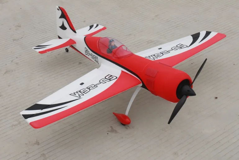 ✨🔄 Upgraded! Dynam Sukhoi SU-26M V2 Red 4S Aerobatic 3D Sport Plane 1200mm Wingspan